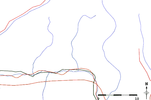 Roads and rivers close to Antey Saint Andre