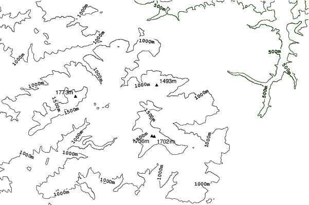 Arabichl/Kirchberg am Wechse neighbourhood contours