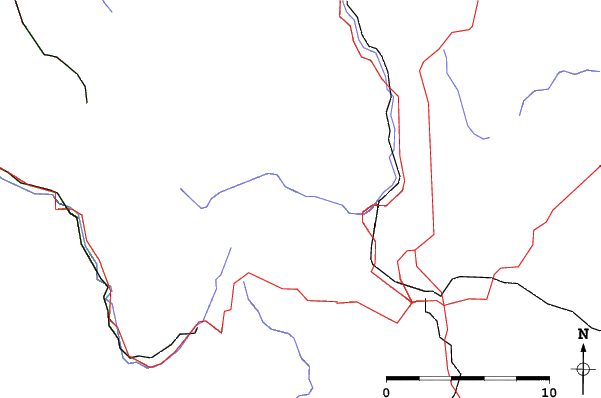 Roads and rivers close to Baiersbronn