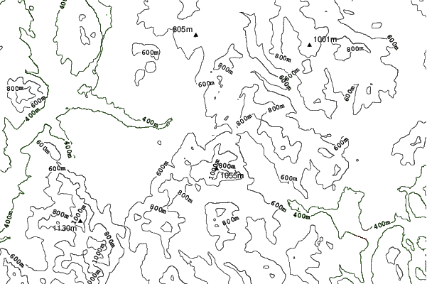 Balsams Wilderness neighbourhood contours