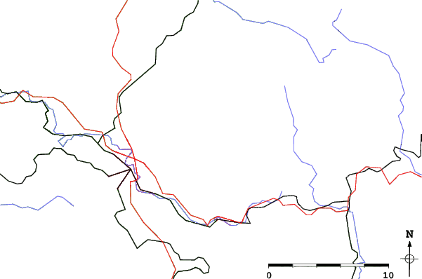 Roads and rivers close to Bedřichov
