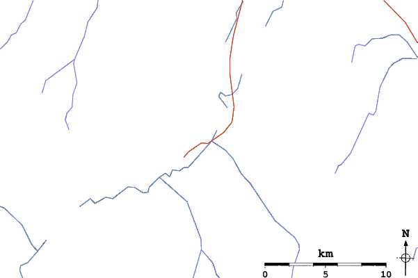 Roads and rivers close to Bella Coola Heli Sports-Pantheon