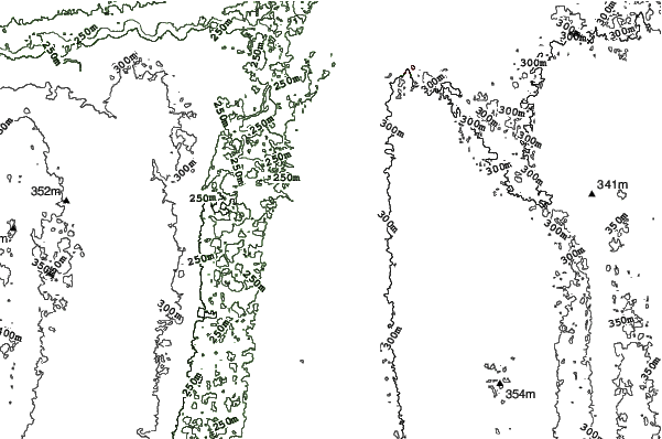 Big Creek Ski Area neighbourhood contours