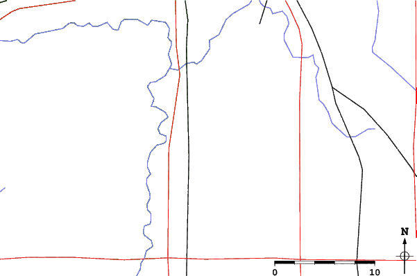 Roads and rivers close to Big Creek Ski Area