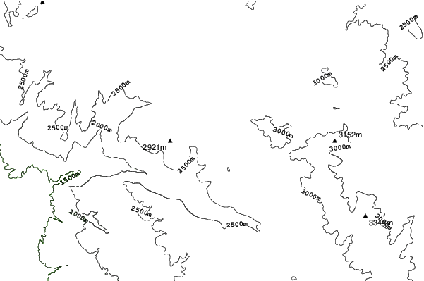 Big Horn Ski Resort neighbourhood contours