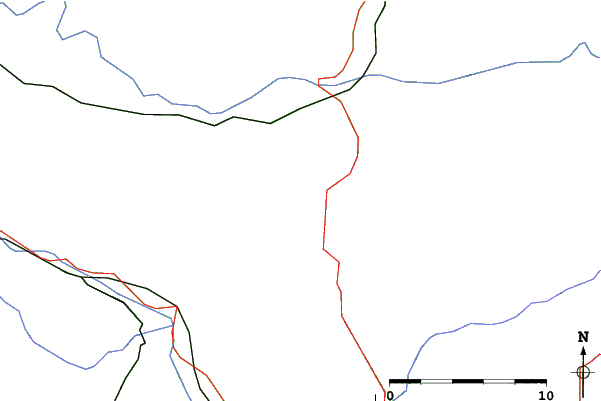 Roads and rivers close to Bodental