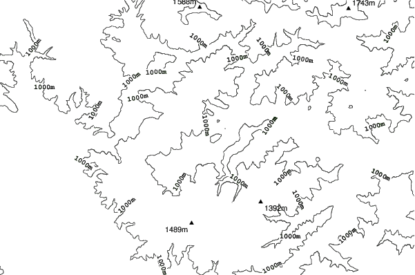 Borsec Ski neighbourhood contours
