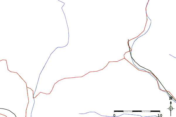 Roads and rivers close to Bosco Gurin