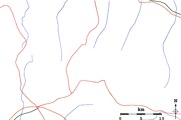 Roads and rivers close to Bozdag