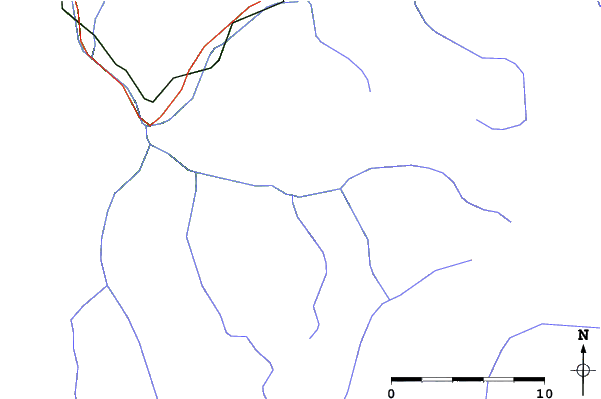Roads and rivers close to Bozel