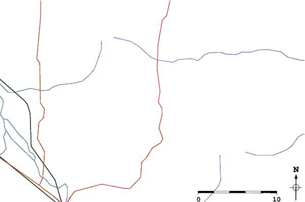 Roads and rivers close to Bridger Bowl