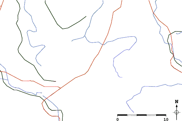 Roads and rivers close to Buching