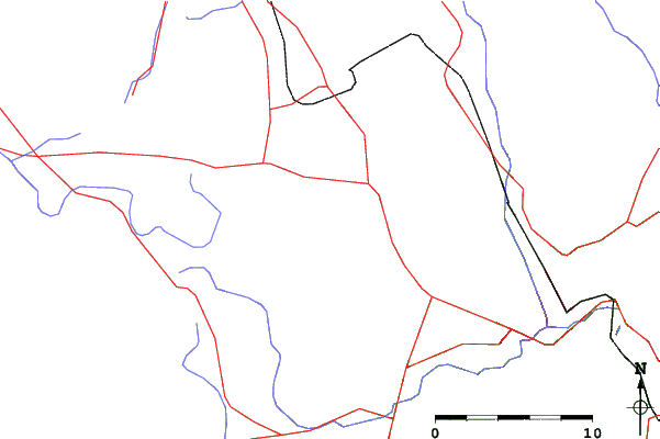 Roads and rivers close to Camelback Ski Area