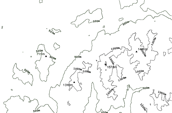 Cannon Mountain neighbourhood contours