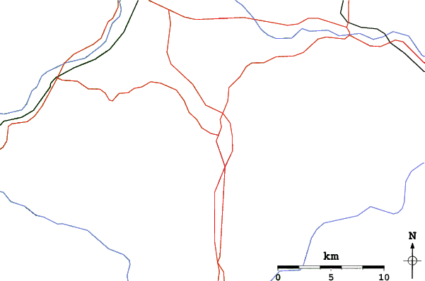 Roads and rivers close to Cannon Mountain