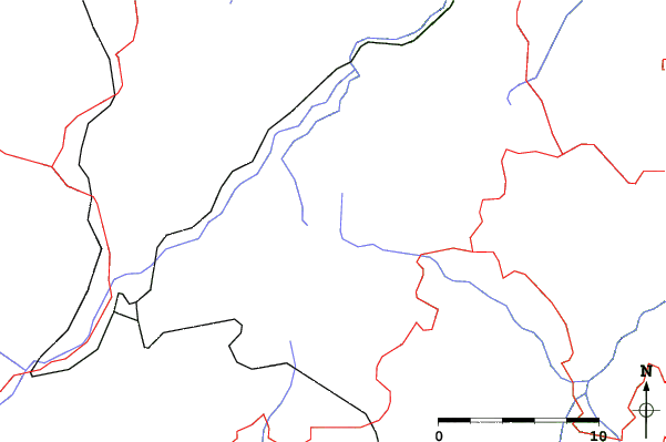 Roads and rivers close to Capracotta