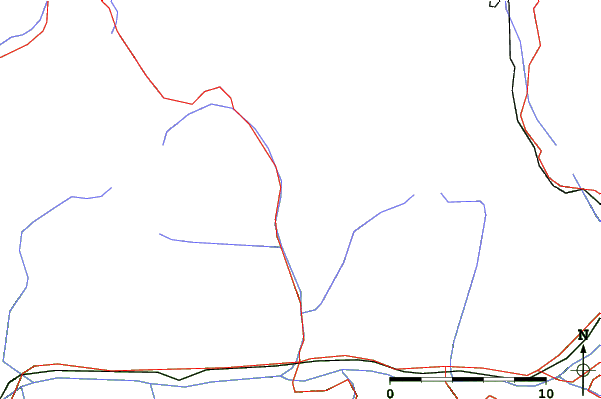 Roads and rivers close to Caspoggio