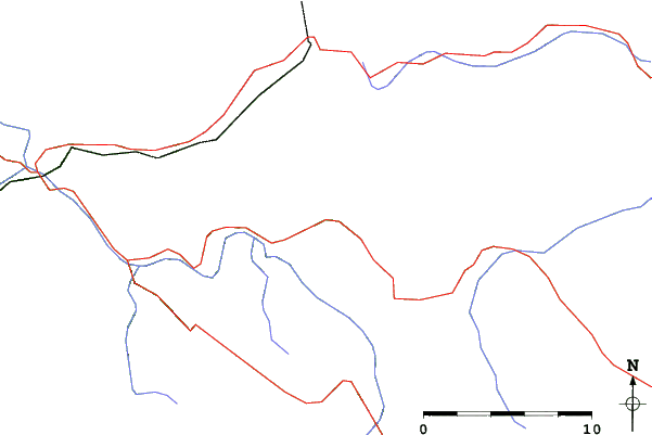 Roads and rivers close to Cerkno