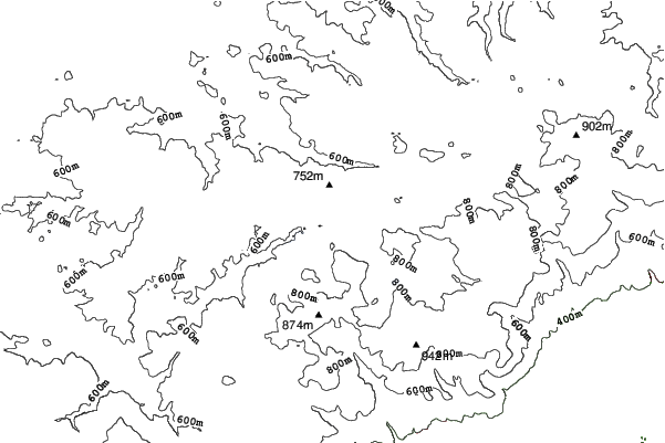 Český Jiřetín neighbourhood contours