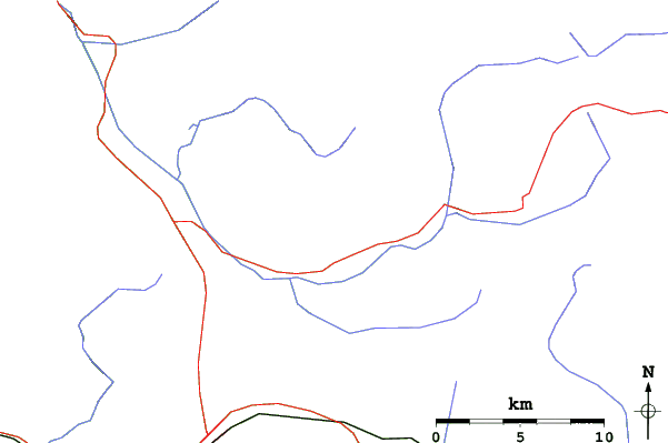 Roads and rivers close to Chaillol 1600