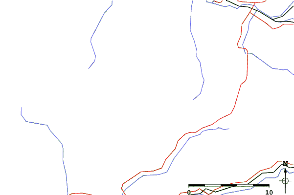 Roads and rivers close to Chopok