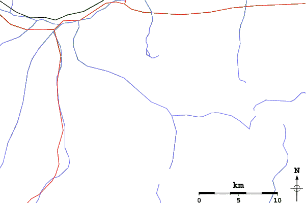 Roads and rivers close to Cogne