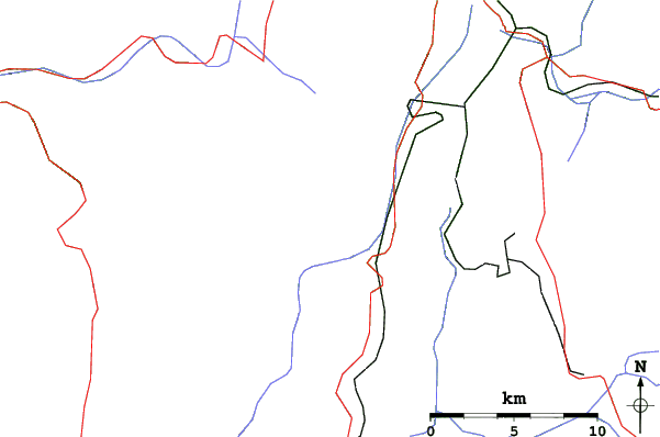 Roads and rivers close to Col De L'arzelier