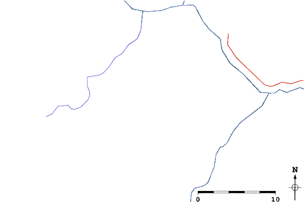 Roads and rivers close to Cottonwood Butte