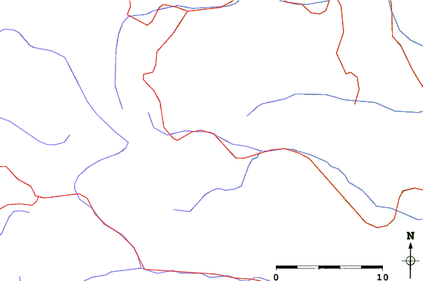 Roads and rivers close to Crissolo