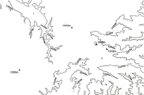 Croix de Bauzon neighbourhood contours