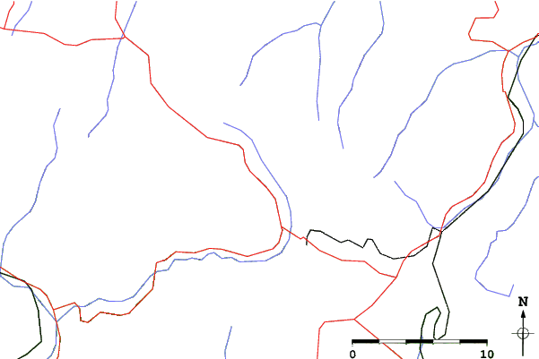 Roads and rivers close to Cutigliano