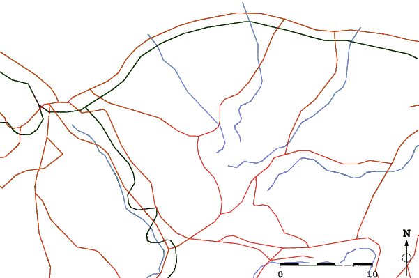 Roads and rivers close to Daisen Kokusai
