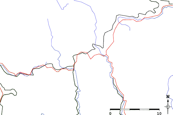 Roads and rivers close to Desná - Parlament