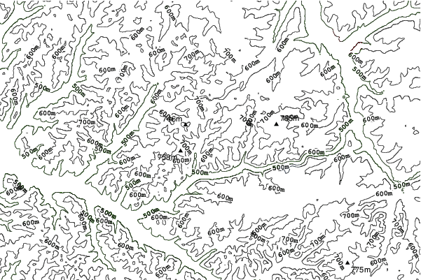 Devils Elbow neighbourhood contours
