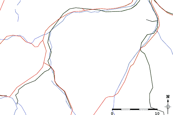 Roads and rivers close to Diemtigtal - Grimmialp