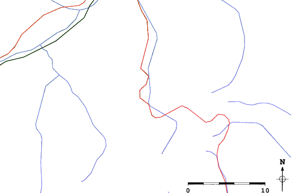 Roads and rivers close to Donnersbachwald