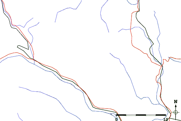 Roads and rivers close to Drienica - Lysa Hora