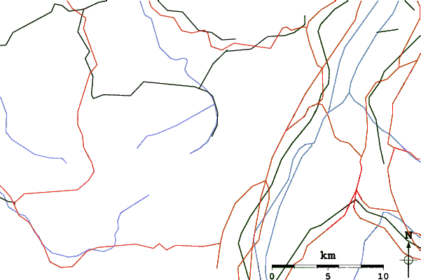 Roads and rivers close to Ebenalp
