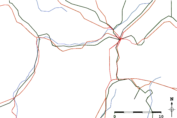 Roads and rivers close to Eigenthal