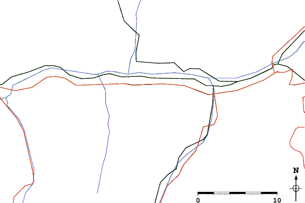 Roads and rivers close to Eischoll