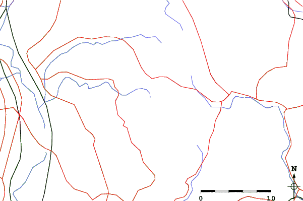 Roads and rivers close to Esashi Shiei Koeji