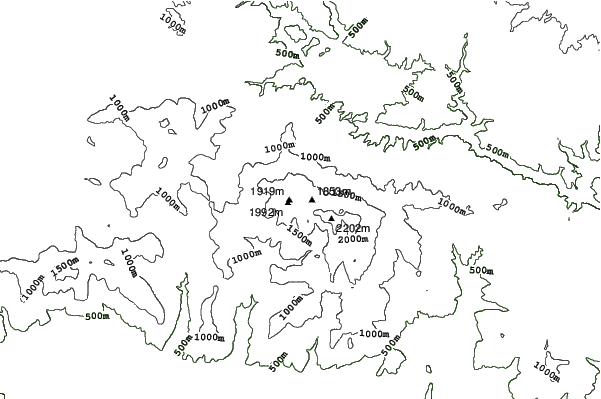 Falakro Ski Resort neighbourhood contours