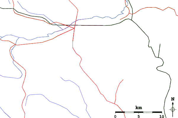 Roads and rivers close to Feleacu Ski