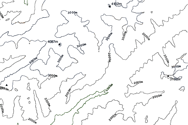 Fiesch - Eggishorn - Aletsch Arena neighbourhood contours