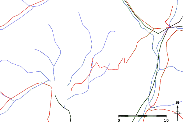 Roads and rivers close to Fondo