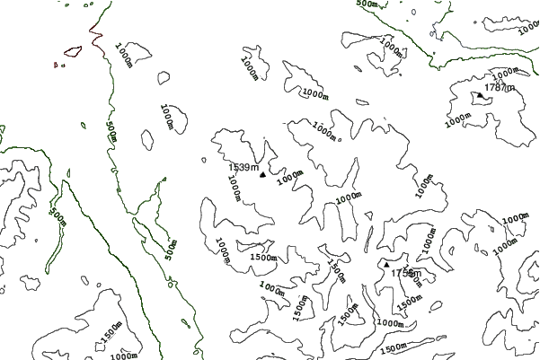 Gaissau-Hintersee (Spielbergalm) neighbourhood contours