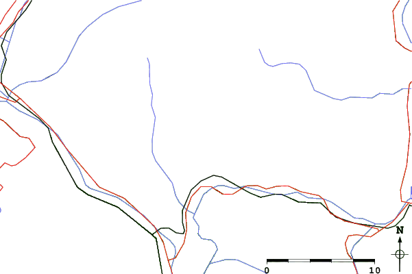 Roads and rivers close to Gitschberg-Jochtal