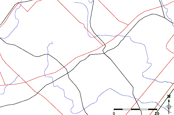 Roads and rivers close to Glen Eden Ski Area