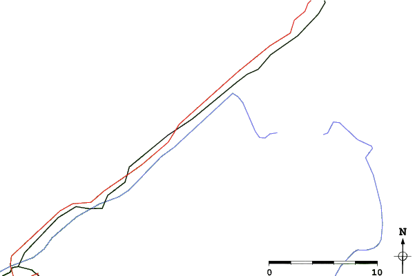 Roads and rivers close to Gluringen - Goms