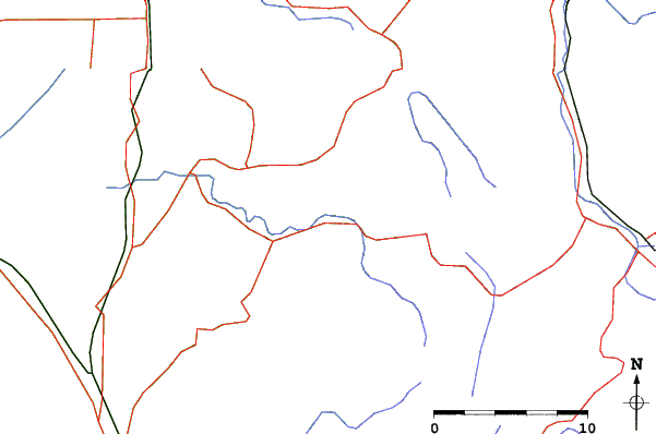 Roads and rivers close to Gojome Koiji